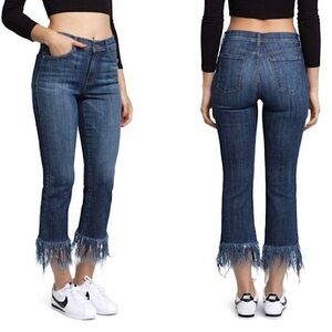 Pistola Tallis Frayed Hem Cropped Jeans